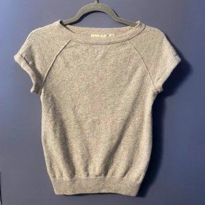 INHABIT Cashmere Short Sleeve Oatmeal Top SP